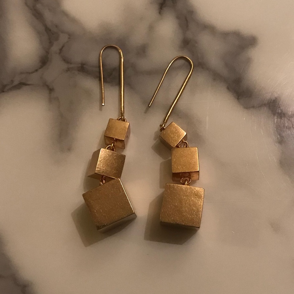 Handmade 3 cube earrings